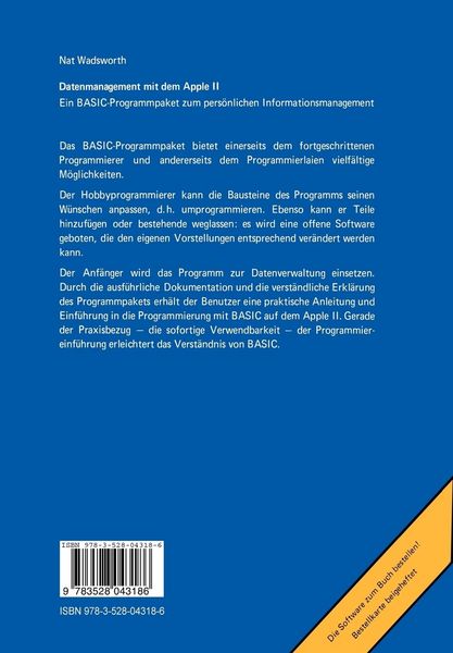 Produktbild: Datenmanagement mit dem Apple II