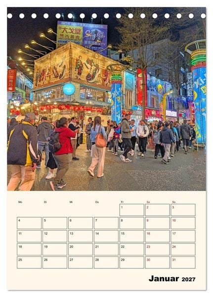 Produktbild: Taipeh &ndash; Stadt der Kontraste (Tischkalender 2027 DIN A5 hoch), CALVENDO Monatskalender
