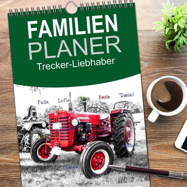 Produktbild: Familienplaner 2026 - Trecker-Liebhaber mit 5 Spalten (Wandkalender, 21 x 45 cm) CALVENDO