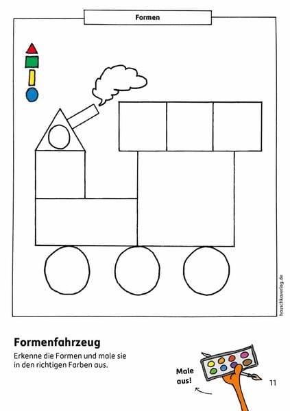 Kindergartenblock ab 4 Jahre - Formen, Farben, Fehler finden