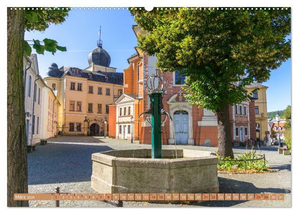 Produktbild: Greiz - Perle an der wei&szlig;en Elster in Th&uuml;ringen (Wandkalender 2026 DIN A2 quer), CALVENDO Monatskalender