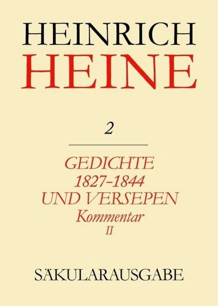 Produktbild: Gedichte 1827-1844 und Versepen. Kommentar II