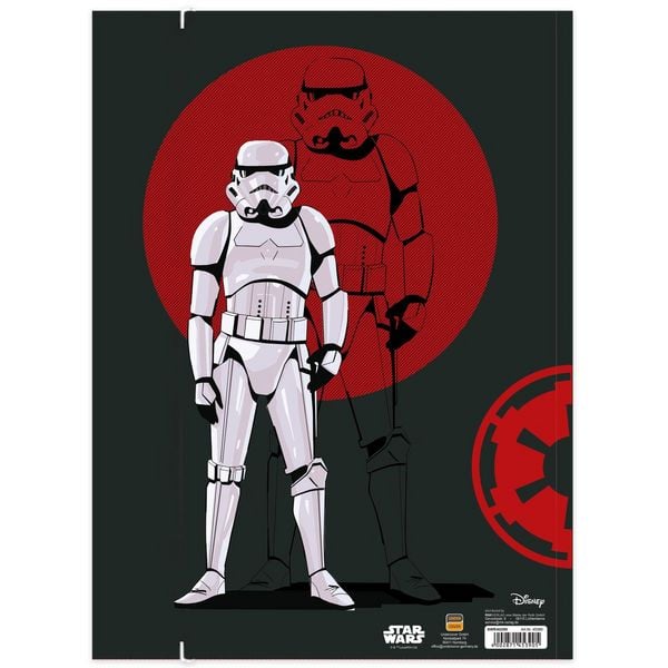 Produktbild: RNK Zeichenmappe STAR WARS mit Gummizug grau/schwarz/rot/wei&szlig; DIN A3