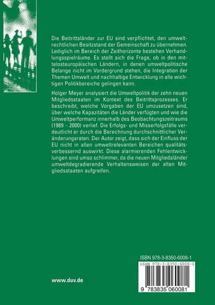 Produktbild: Umweltpolitik in Mittelosteuropa