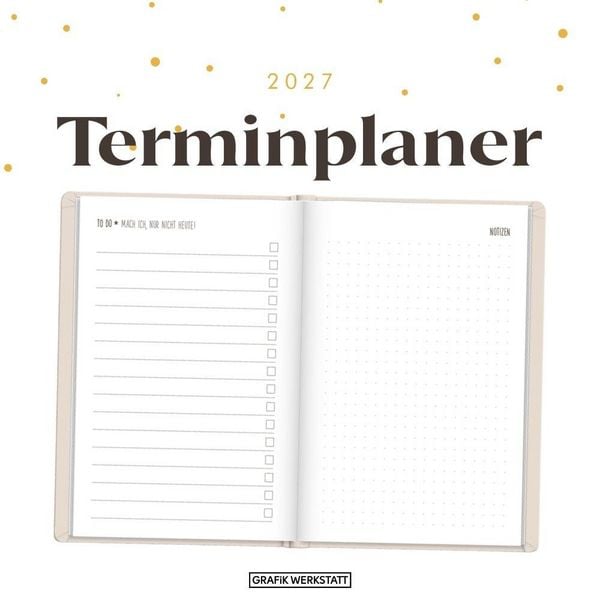 Produktbild: Terminplaner Lederlook 2027 Beige