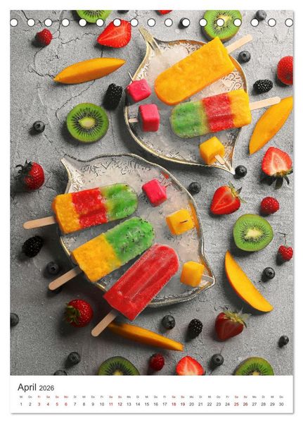 Produktbild: Leckeres Eis - Dieser Art l&auml;sst Herzen schmelzen. (Tischkalender 2026 DIN A5 hoch), CALVENDO Monatskalender
