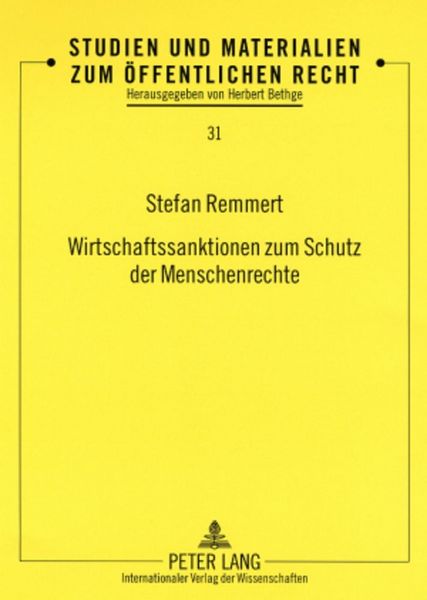 Produktbild: Wirtschaftssanktionen zum Schutz der Menschenrechte