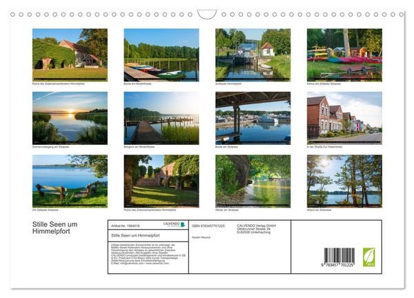 Produktbild: Stille Seen um Himmelpfort (Wandkalender 2026 DIN A3 quer), CALVENDO Monatskalender