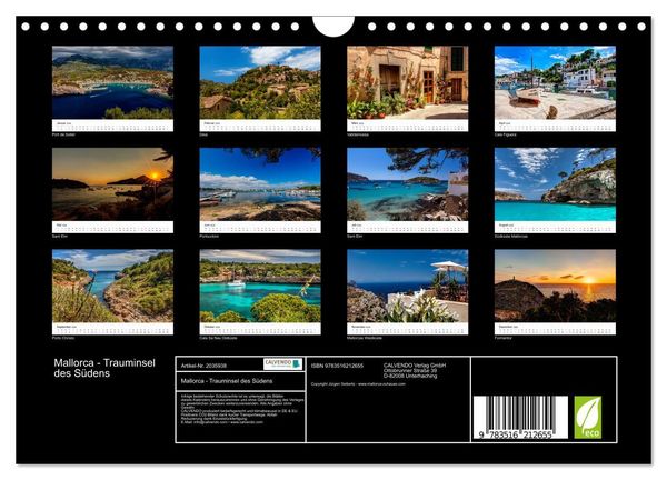Produktbild: Mallorca - Trauminsel des S&uuml;dens (Wandkalender 2026 DIN A4 quer), CALVENDO Monatskalender