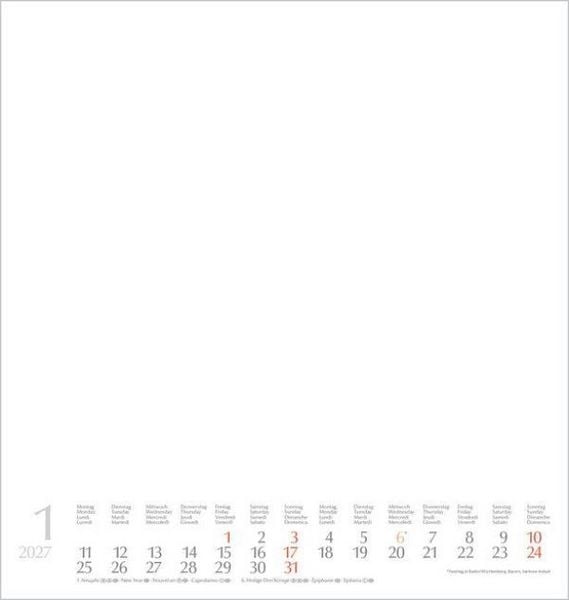 Produktbild: Foto-Malen-Basteln Bastelkalender wei&szlig; gro&szlig; 2027