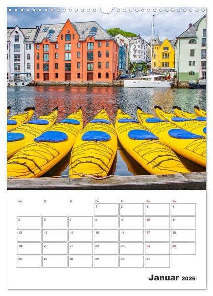Produktbild: Norwegens K&uuml;stenst&auml;dte - Reiseplaner (Wandkalender 2026 DIN A3 hoch), CALVENDO Monatskalender