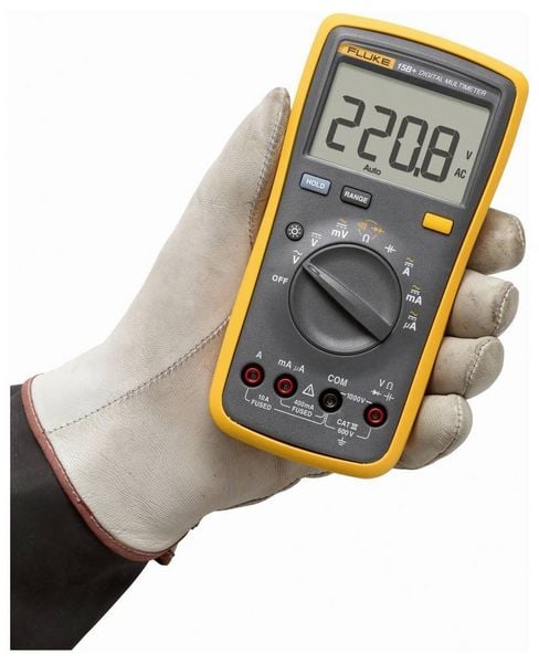 Produktbild: Fluke 15B+/EUR Hand-Multimeter digital CAT III 600V Anzeige (Counts): 4000