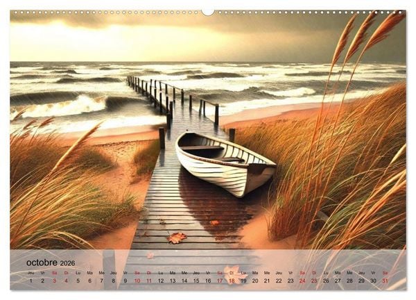 Produktbild: Chemins vers la mer (Calendrier mural 2026 DIN A2 vertical), CALVENDO calendrier mensuel
