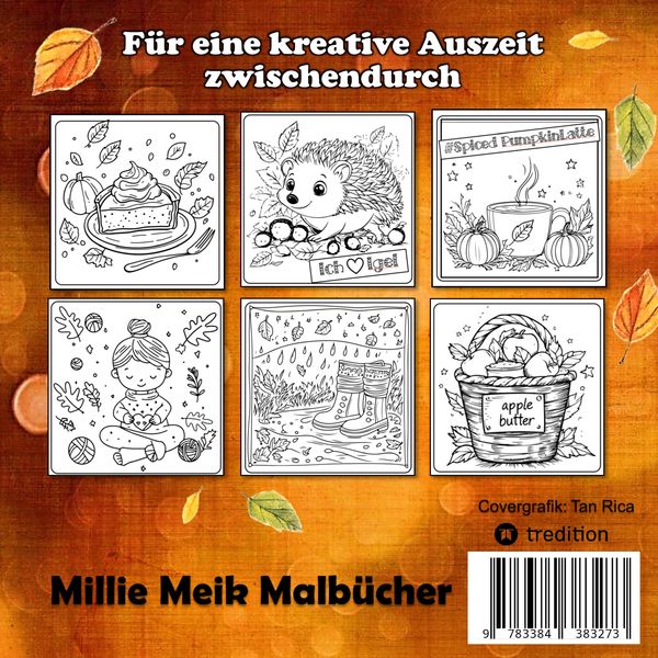 Produktbild: Herbst Malbuch f&uuml;r Erwachsene - Mini-Malbuch - Einfaches Malbuch - Herbst Ausmalbilder