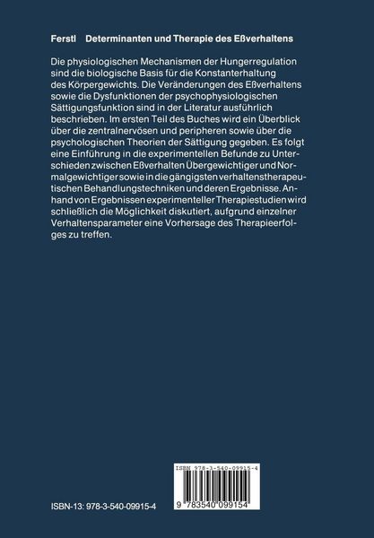 Produktbild: Determinanten und Therapie des E&szlig;verhaltens