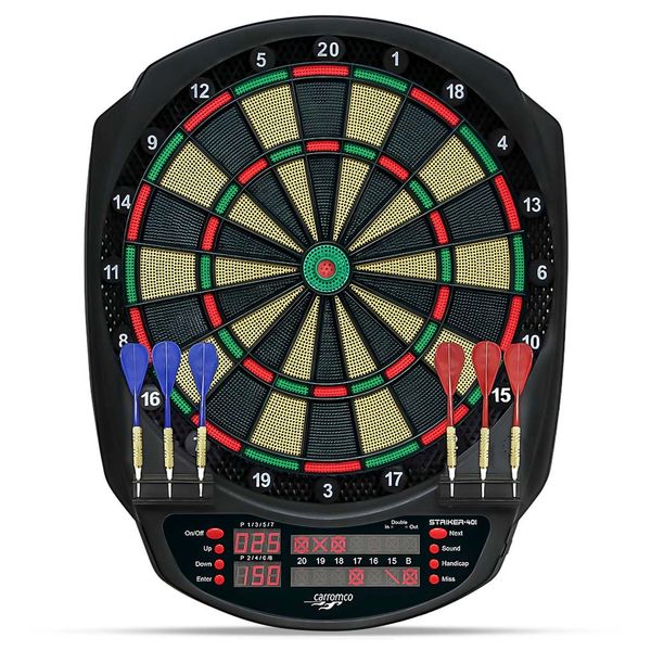 Produktbild: CARROMCO ELEKTRONIK DARTBOARD STRIKER-401, MIT ADAPTER, 3-LOCH ABSTAND