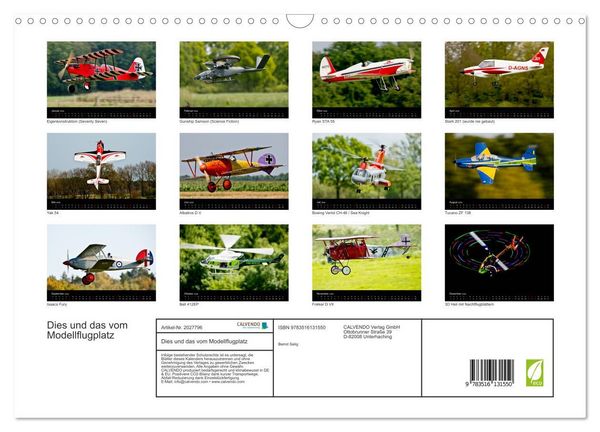 Produktbild: Dies und das vom Modellflugplatz (Wandkalender 2026 DIN A3 quer), CALVENDO Monatskalender