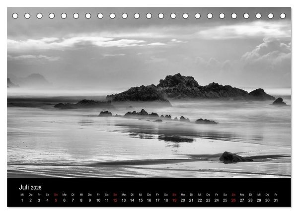 Produktbild: Das Licht in Schwarz und Wei&szlig; (Tischkalender 2026 DIN A5 quer), CALVENDO Monatskalender