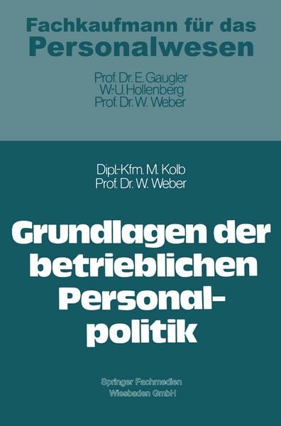 Produktbild: Grundlagen der betrieblichen Personalpolitik
