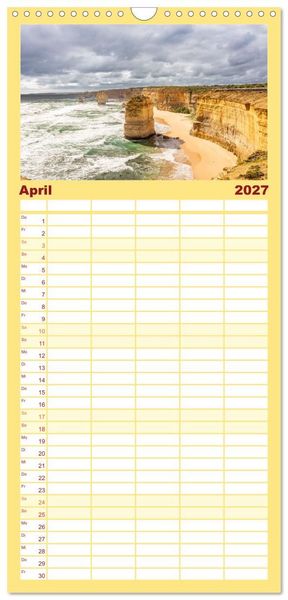 Produktbild: Familienplaner 2027 - Das s&uuml;dliche Australien - vielf&auml;ltig, &uuml;berraschend, unvergesslich mit 5 Spalten (Wandkalender, 21 x 45 cm) CALVENDO