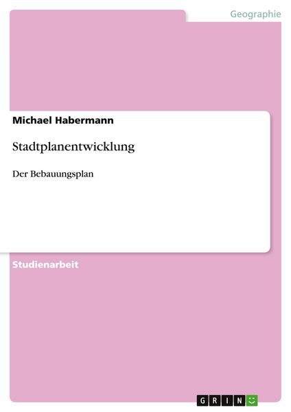 Produktbild: Stadtplanentwicklung