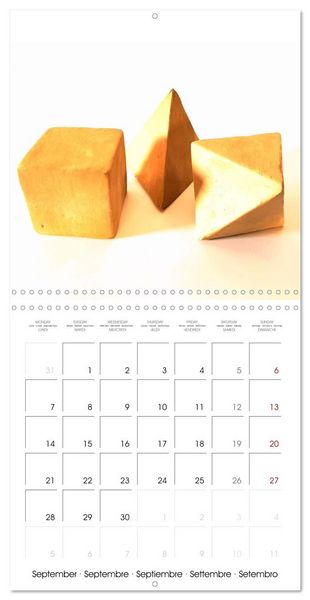Produktbild: The Platonic Bodies modelled in clay (Wall Calendar 2026 12 &times; 12 Inch) CALVENDO 12 Month Wall Calendar