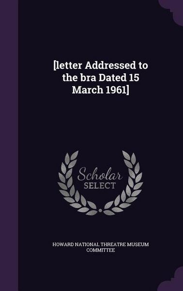 Produktbild: [letter Addressed to the bra Dated 15 March 1961]