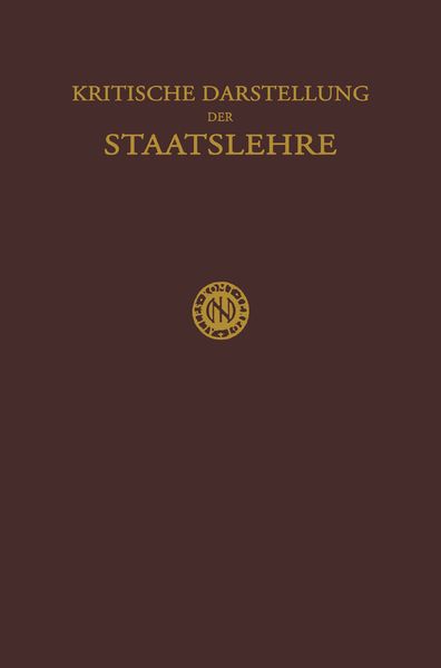 Produktbild: Kritische Darstellung der Staatslehre