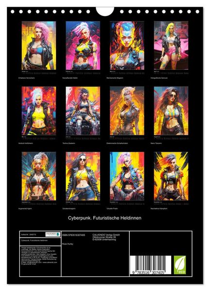 Produktbild: Cyberpunk. Futuristische Heldinnen (Wandkalender 2026 DIN A4 hoch), CALVENDO Monatskalender