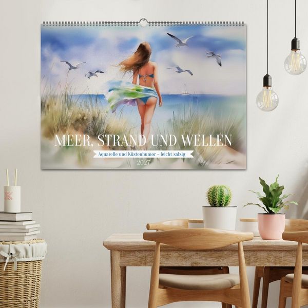 Produktbild: Meer, Strand und Wellen (Wandkalender 2027 DIN A2 quer), CALVENDO Monatskalender