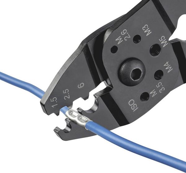 Produktbild: Knipex 97 21 215 C Crimpzange 1 St&uuml;ck Unisolierte Kabelschuhe, Unisolierte Kabelverbinder 0.5 bis 6 mm&sup2;