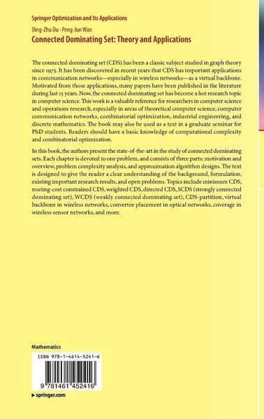 Produktbild: Connected Dominating Set: Theory and Applications