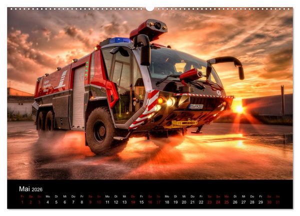 Produktbild: Berufsfeuerwehr Braunschweig (hochwertiger Premium Wandkalender 2026 DIN A2 quer), Kunstdruck in Hochglanz