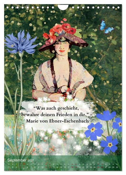 Produktbild: Vintage Vibes &ndash; Frauen, Kunst und Worte (Wandkalender 2027 DIN A4 hoch), CALVENDO Monatskalender