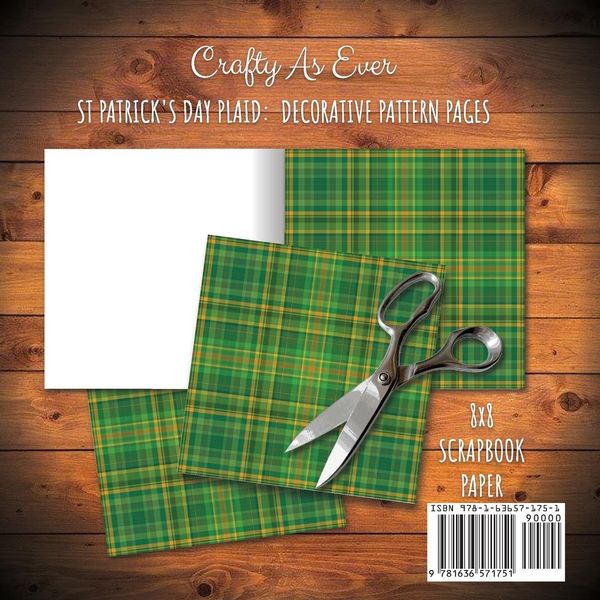 Produktbild: St. Patrick's Day Plaid Scrapbook Paper Pad 8x8 Scrapbooking Kit for Cardmaking Gifts, DIY Crafts, Printmaking, Papercrafts, Green Decorative Pattern
