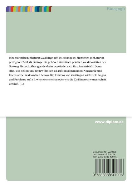 Produktbild: Zur famili&auml;ren Sozialisation von eineiigen Zwillingen bis zu sechs Jahren