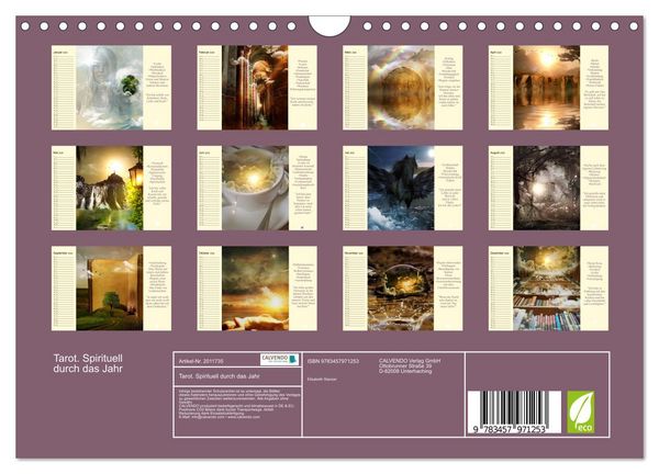 Produktbild: Tarot. Spirituell durch das Jahr (Wandkalender 2026 DIN A4 quer), CALVENDO Monatskalender