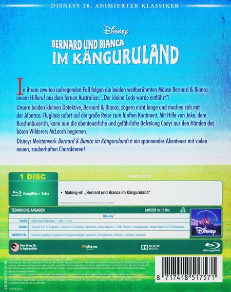 Produktbild: Bernard & Bianca 2 - Im K&auml;nguruland - Disney Classics