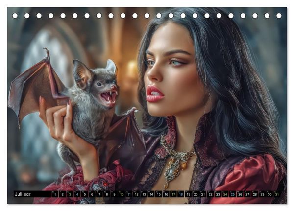 Produktbild: Vampire - Blutdurstige Nachtgestalten (Tischkalender 2027 DIN A5 quer), CALVENDO Monatskalender