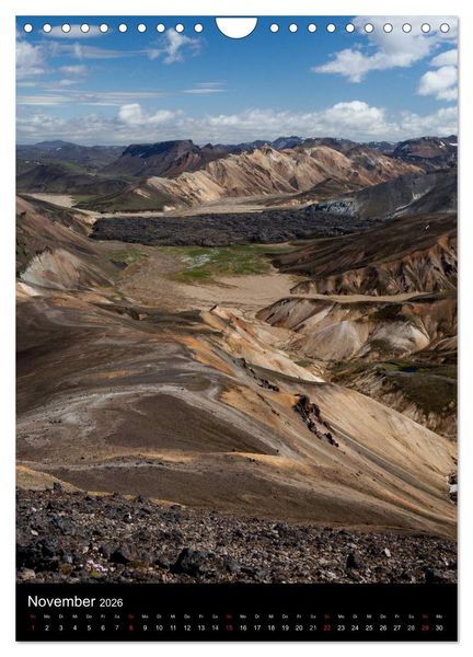 Produktbild: Island - Der Laugavegur-Kalender 2026 (Wandkalender 2026 DIN A4 hoch), CALVENDO Monatskalender