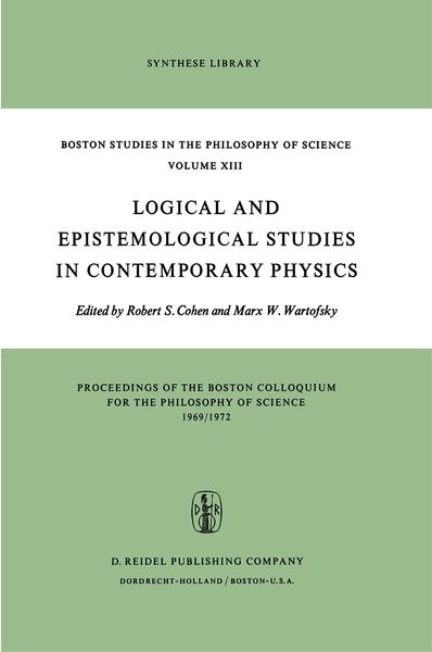 Produktbild: Logical and Epistemological Studies in Contemporary Physics