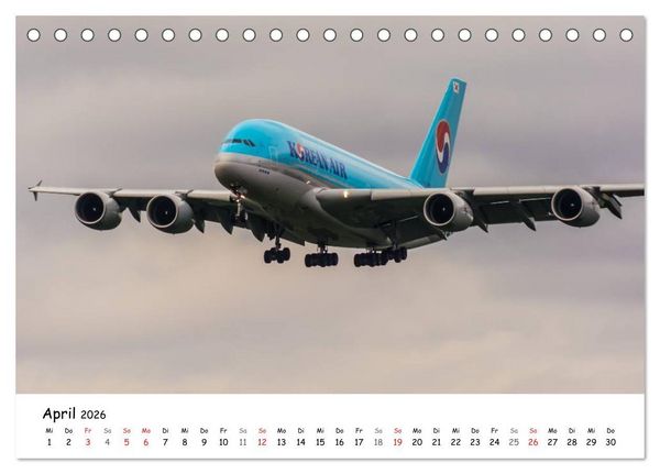 Produktbild: Airliners in Frankfurt (Tischkalender 2026 DIN A5 quer), CALVENDO Monatskalender