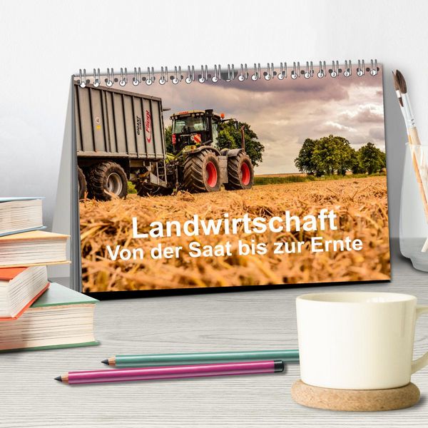 Produktbild: Landwirtschaft - Von der Saat bis zur Ernte (Tischkalender 2026 DIN A5 quer), CALVENDO Monatskalender