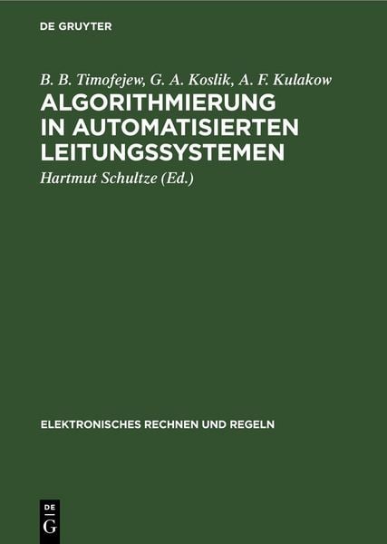 Produktbild: Algorithmierung in automatisierten Leitungssystemen
