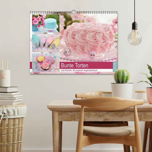 Produktbild: Bunte Torten und Cremen. Ein leckerer Augenschmaus (Wandkalender 2026 DIN A3 quer), CALVENDO Monatskalender