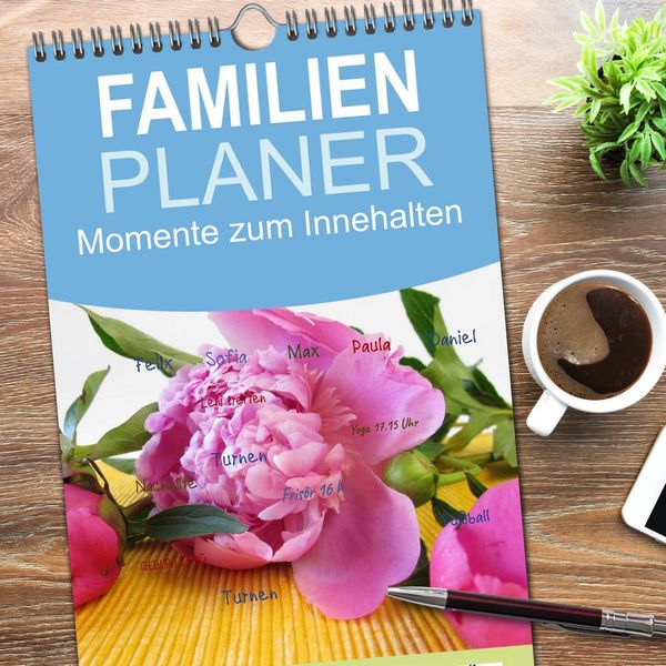 Produktbild: Familienplaner 2026 - Momente zum Innehalten mit 5 Spalten (Wandkalender, 21 x 45 cm) CALVENDO