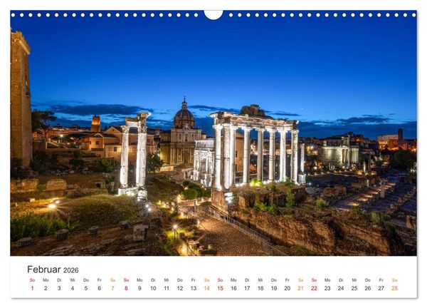Produktbild: Rom &ndash; Geschichte, Glanz und Gassen (Wandkalender 2026 DIN A3 quer), CALVENDO Monatskalender