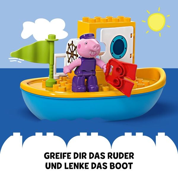 LEGO DUPLO 10432 Peppas Bootsausflug: Spielzeugboot, ab 2 Jahren