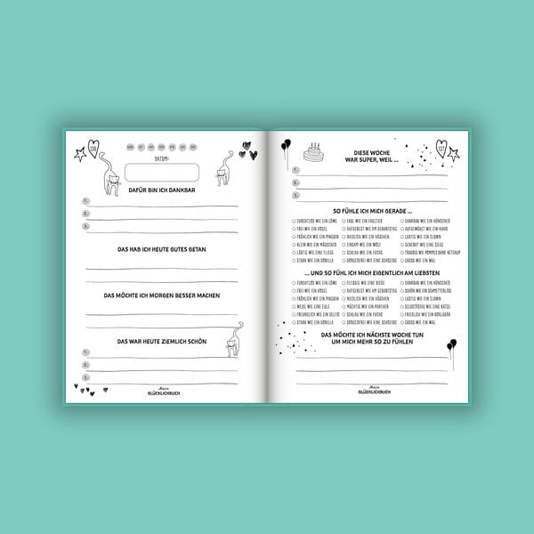 Produktbild: Mein kleines Glücklichbuch | Dankbarkeitstagebuch für Kinder | 3 Minuten Tagebuch für Kinder