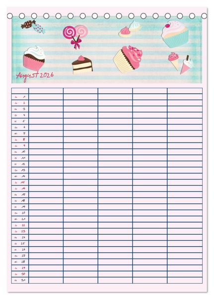 Produktbild: Unser buntes Familienleben (Tischkalender 2026 DIN A5 hoch), CALVENDO Monatskalender